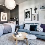 Design of a living room combined with a bedroom (90 photos)