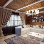 Living room design in a wooden house_rules
