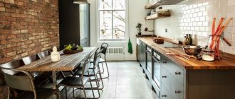 Kitchen design in loft style: 80 fresh ideas with photos