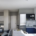 Design of a studio apartment with an area of ​​sq. 25 m 