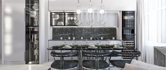 Black marble backsplash with white veins for kitchen walls
