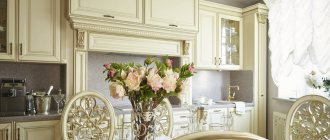 Photo of a bright kitchen in a classic style