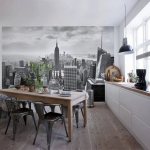 Photo wallpaper in the kitchen
