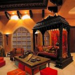 Indian style in the interior of a modern home