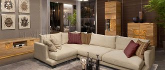 Living room interior in brown tones for comfort and peace of mind