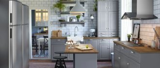 Gray kitchen from Ikea