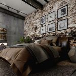 Bedroom decoration in loft style