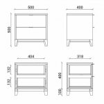 Case bedside table dimensions