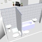 Development of a bathroom plan in a private house