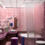 розовая ванная комната фото