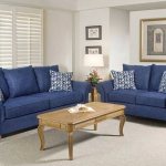 blue sofa in the interior