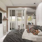 Modern bedroom interior design 12 sq. meters 