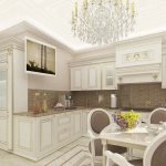 Bright kitchen with gilding