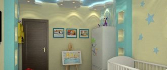 Вариант натяжного потолка для детской комнаты