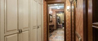 Built-in wardrobes in the Provencal style hallway
